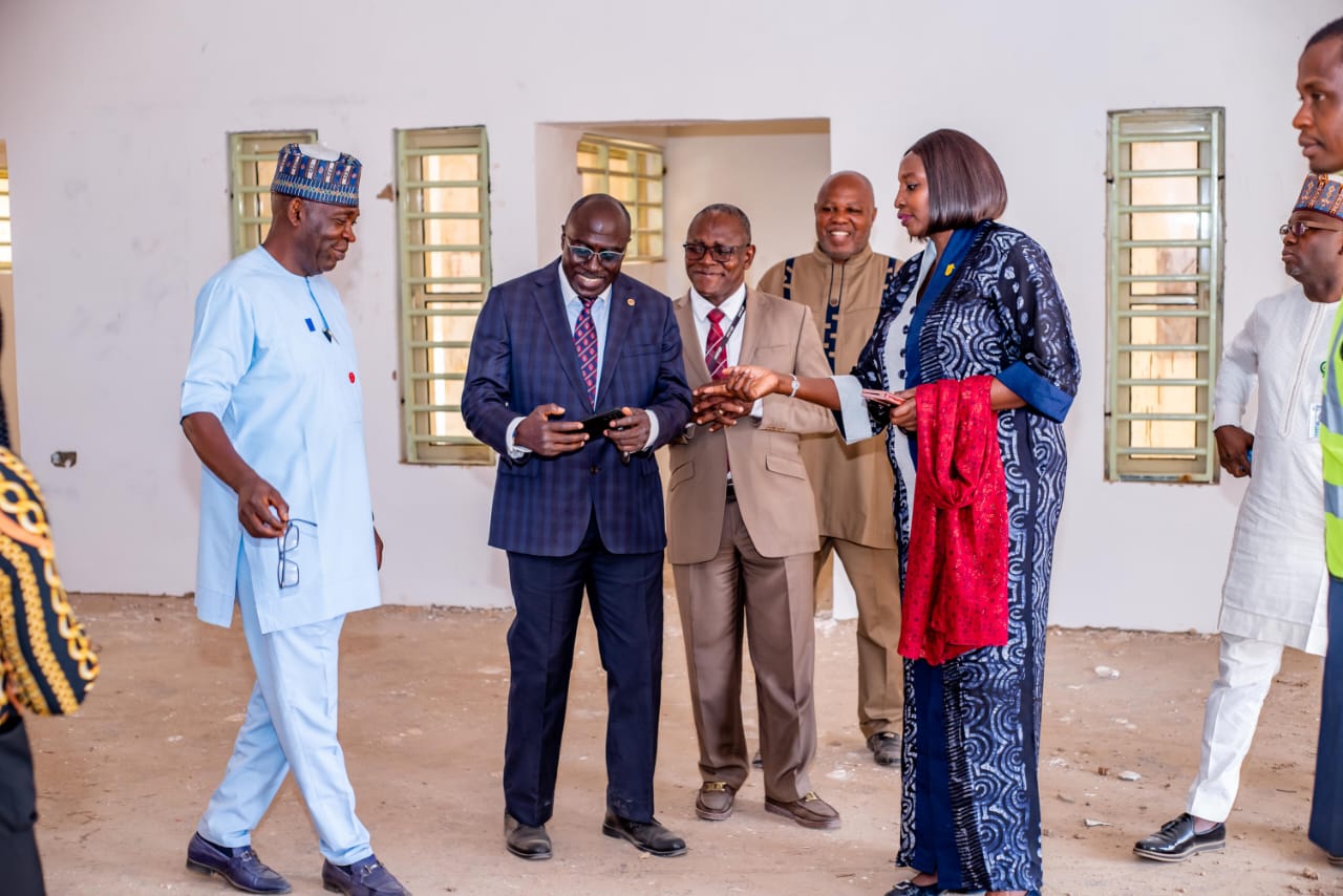 Perm Sec on inspection tour of on-going renovation work at National Orthopaedic Hospital Jos on 3rd April 2024