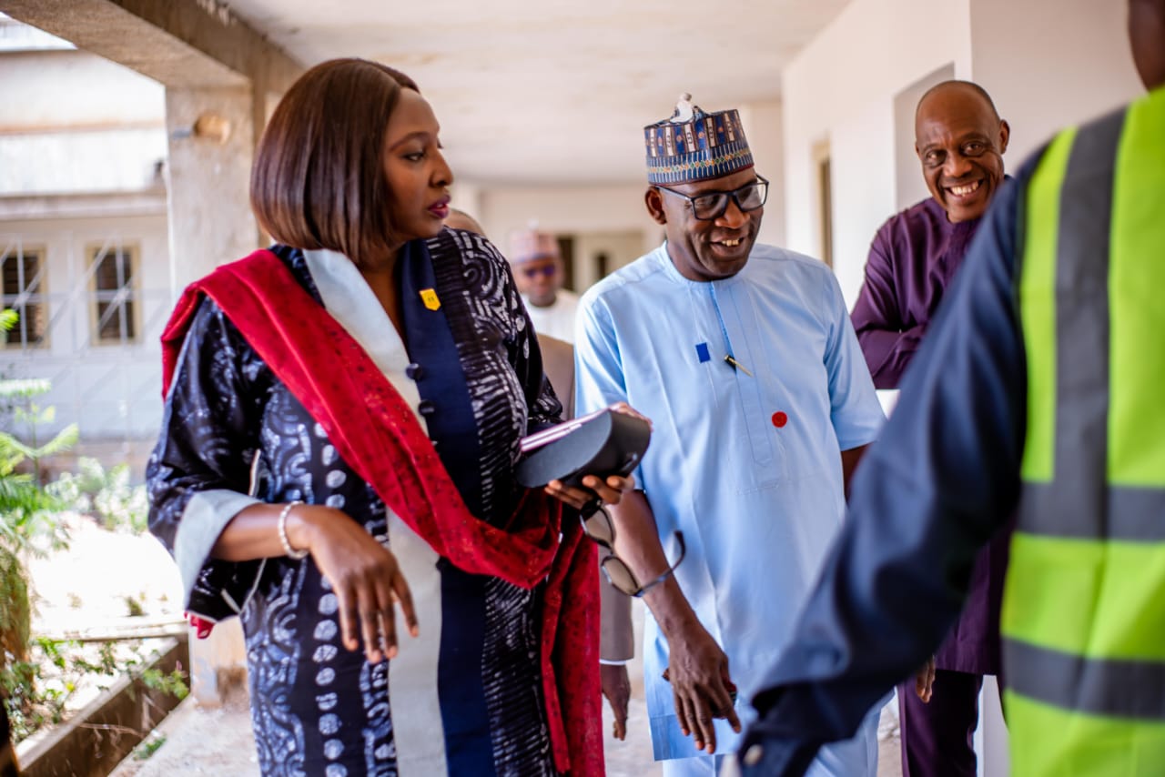 Perm Sec on inspection tour of on-going renovation work at National Orthopaedic Hospital Jos on 3rd April 2024