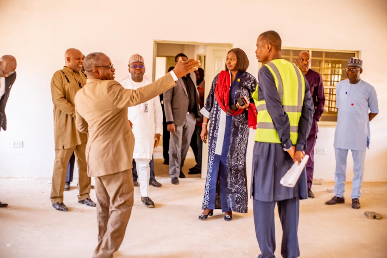 Perm Sec on inspection tour of on-going renovation work at National Orthopaedic Hospital Jos on 3rd April 2024