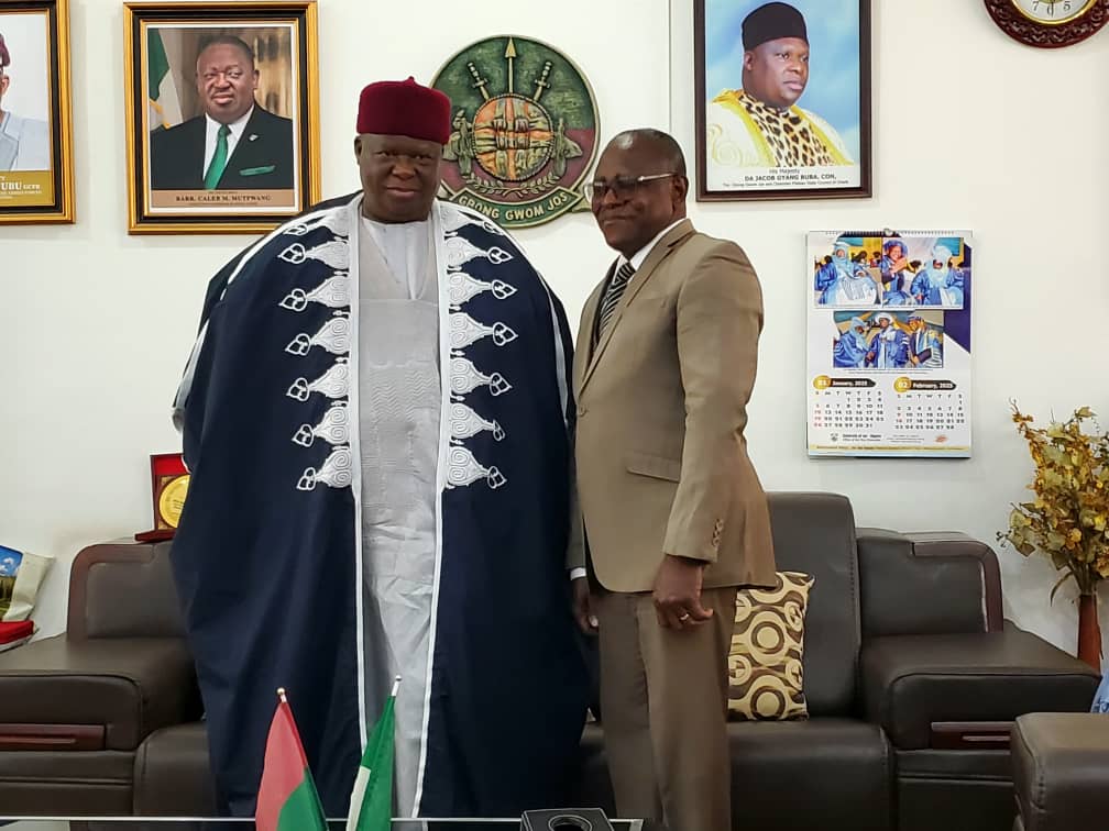 Gbong Gwom Jos, HRM Da Jacob Gyang Buba with Medical Director NOHJOS